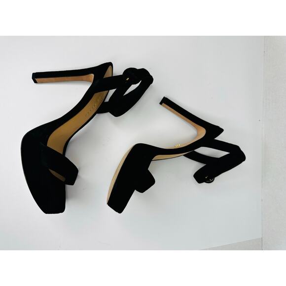 Veronica Beard black suede Darcelle Ankle Strap Stiletto Sandal (Women) 8.5 - Picture 10 of 11